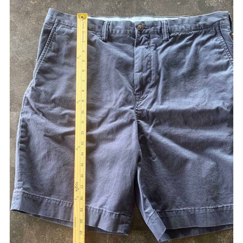 Polo Ralph Lauren Mens Navy Blue Pleated Chino Shorts 36 Cotton Twill Casual - Picture 4 of 6